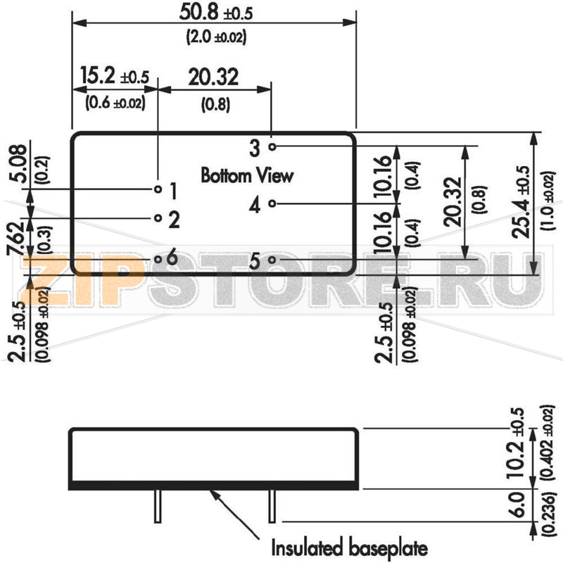 Преобразователь DC/DC Traco Power TEN 10-1221 
