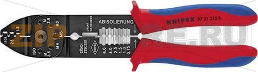 Клещи зажимные для опрессовки, от 0.5 до 2.5 мм² Knipex 97 21 215 B 