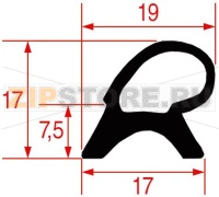 УПЛОТНИТЕЛЬ ДВЕРИ ДЛЯ ПЕЧИ 640Х720 ММ