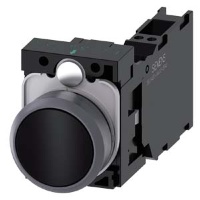 КНОПКА, 22MM, КРУГЛАЯ, ПЛАСТИК С МЕТАЛЛИЧЕСКИМ ФРОНТАЛЬНЫМ КОЛЬЦОМ, ЧЁРНАЯ, ПЛОСКАЯ КНОПКА, КОНТАКТЫ МГНОВЕННОГО ДЕЙСТВИЯ, С ДЕРЖАТЕЛЕМ, 1NO+1NC, ПРУЖИННЫЕ КЛЕММЫ, С ГРАВИРОВКОЙ ЛАЗЕРОМ, UPPER CASE Siemens 3SU1130-0AB10-3FA0-Z&nbsp;Y11