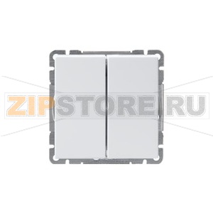 Выключатель двухклавишный, белый ABB 2TKA00000413 