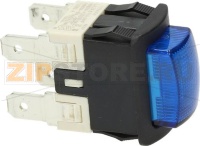 DOUBLE-POLE SWITCH BLUE 16A 250V