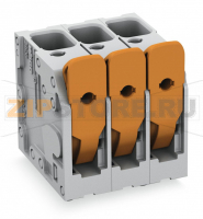 Клемма на печатную плату; рычаг; 3; Шаг контактов 7,5 мм; 8-пол.; Push-in CAGE CLAMP®; 6,00 mm; серые Wago 2606-3108/020-000