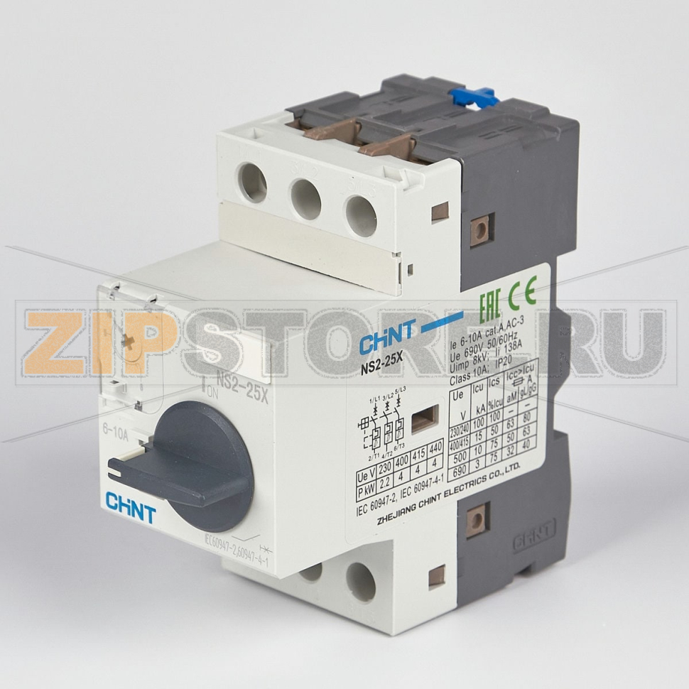 Мотор-автомат 6-10 A Chint NS2-25X 