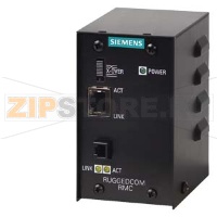 Медиаконвертер RMC для особых условий эксплуатации, 1 оптический и 1 медный 10Мбит/с Ethernet порт или 1 оптический и 1 медный 100Мбит/с Ethernet порт Siemens 6GK6001-0AC0.-....