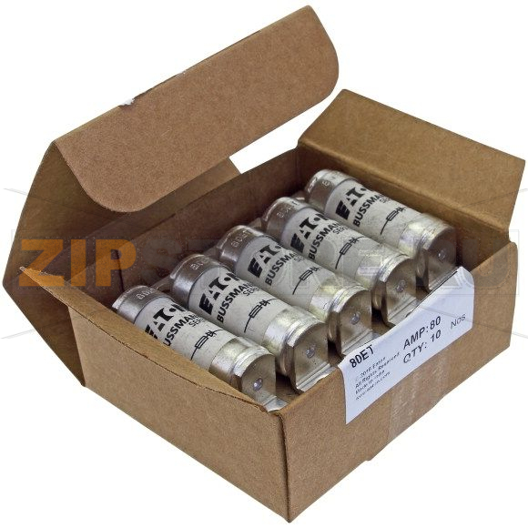 Предохранитель, 80 A, AC 690 В, DC 500 В, 200 кА, BS88, 19x77 мм, aR, BS Eaton 80AMP 690V AC BS88 