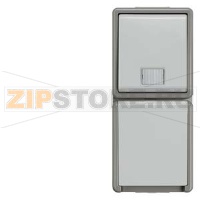 DELTA FLAECHE IP44 КОМБИНАЦИЯ КНОПКИ И РОЗЕТКИ SCHUKO С ЗАЩИТОЙ ОТ ПРИКОСНОВЕНИЯ РАЗМЕРЫ 151X66X54 MM Siemens 5TD4821