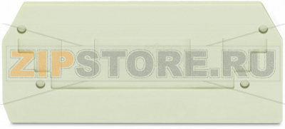 End and intermediate plate; 2.5 mm thick; light gray Wago 282-330 