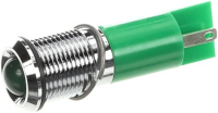 PANEL LIGHT 24V GREEN CHROME BEZEL -PL E