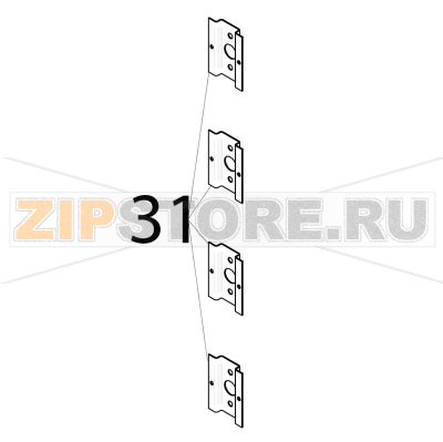 Support of components for command panel Piron P920RXS Support of components for command panel Piron P920RXSЗапчасть на деталировке под номером: 31