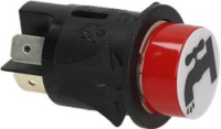 PUSH-BUTTON 1-POLE RED 16A 250V