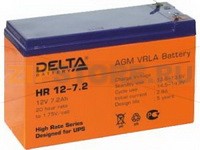 Delta HR 12-7.2 Свинцово-кислотный аккумулятор (АКБ) Delta HR 12-7.2: Напряжение - 12 В; Емкость - 7,2 Ач; Габариты: 151 мм x 65 мм x 100 мм, Вес: 2,55 кгТехнология аккумулятора: AGM VRLA Battery