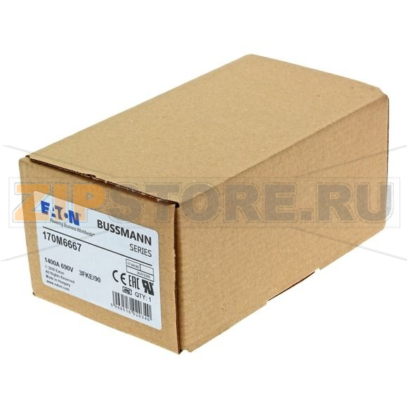 Предохранитель, 1400 A, AC 690 В, 200 кА, size 3, 76x92x135 мм, aR, IEC UL Eaton FUSE 1400A 69 