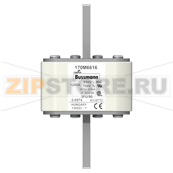 Предохранитель, 1400 A, AC 690 В, 200 кА, size 3, 76x92x135 мм, aR, IEC UL Eaton FUSE 1400A 69 