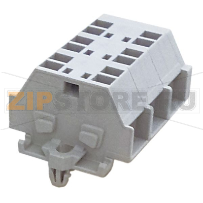 Мини-клемма проходная, пружинная, 4 контакта, серая CHIKU RST 2,5HT-MID-A 