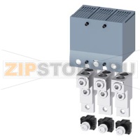 Wire Connector with control wire tap; for 2 cables; 3 pcs.; incl. Terminal Cover Extended with probe holes for voltage test; accessory for: 3VA6 150/250 Plug-in/Draw-out Base 3VA6 150/250 Siemens 3VA9243-0JC28