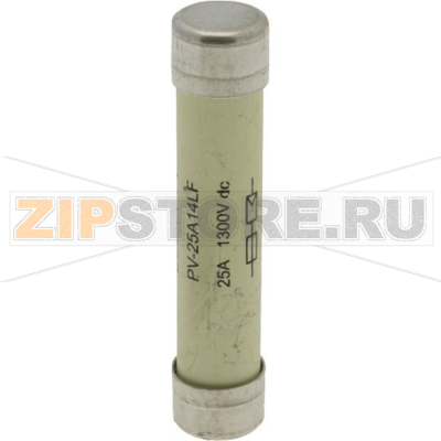 Предохранитель, 25 A, DC 1300 В, 10 кА, 14x65 мм, gPV, IEC UL Eaton 25AMP 1300V DC SOLAR FERRULE 