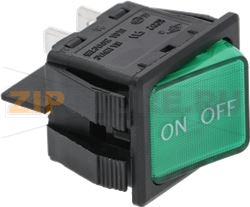 ЗЕЛЕНЫЙ ДВУХПОЛЮСНЫЙ ВЫКЛЮЧАТЕЛЬ 16A 250В 
