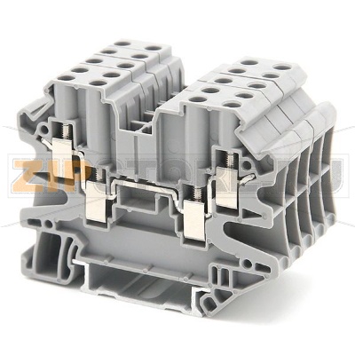 Клемма проходная, универсальная, 4 контакта, серая CHIKU RUT 4-QUATTRO-HV 