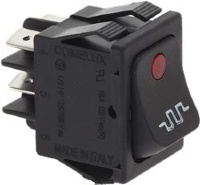 ЧЕРНЫЙ ДВУХПОЛЮСНЫЙ ВЫКЛЮЧАТЕЛЬ 16А 250В