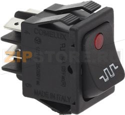 ЧЕРНЫЙ ДВУХПОЛЮСНЫЙ ВЫКЛЮЧАТЕЛЬ 16А 250В 