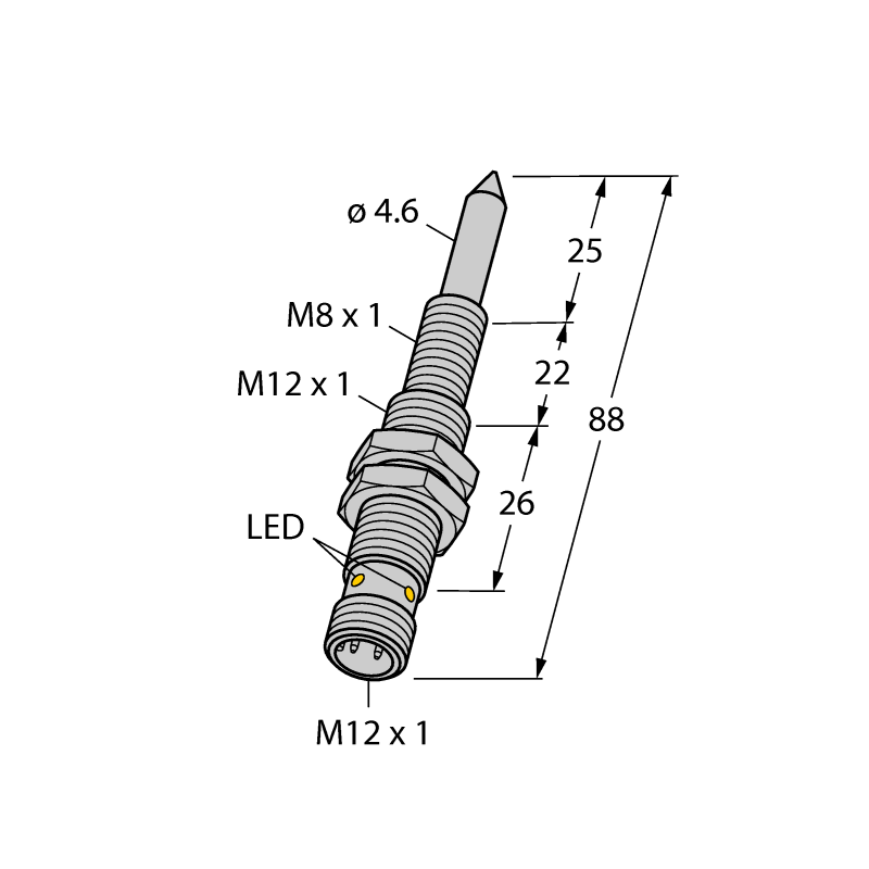 Датчик магнитного поля Turck NIMFE-M12/4.6L88-UP6X-H1141 
