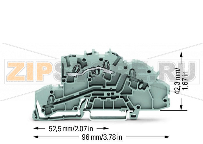 Многоуровневые клеммы для монтажа; 4 mm; L:; Push-in CAGE CLAMP®; 2,50 mm; серые Wago 2003-7650 