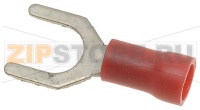 КАБЕЛЬНАЯ КЛЕММА С ВИЛКОЙ КРАСНАЯ Ø 6,4 MM 100 ШТ