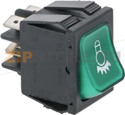 ЗЕЛЕНЫЙ ДВУХПОЛЮСНЫЙ ПЕРЕКЛЮЧАТЕЛЬ, 16А, 250В 