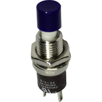 Кнопка 250 В/AC, 1.5 А, 1 x выкл/вкл, без фиксации, 1 шт TRU Components TC-R13-24A1-05-BL