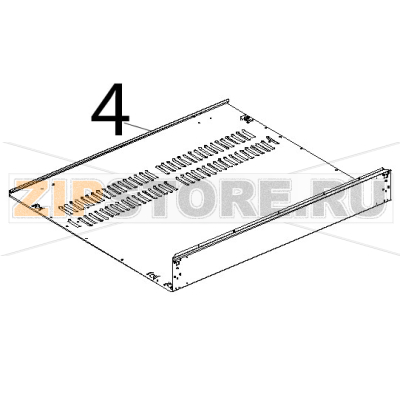 Fondo esterno inox Unox XBC 604P Fondo esterno inox Unox XBC 604PЗапчасть на деталировке под номером: 4