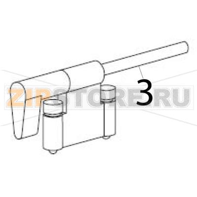 Kit printhead toggle assembly Zebra S600 Kit printhead toggle assembly Zebra S600Запчасть на деталировке под номером: 3