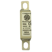 Предохранитель, 50 A, AC 660 В, 200 кА, size 0000, 18x19x80 мм, aR, UL Eaton FUSE 50A 660V 0000