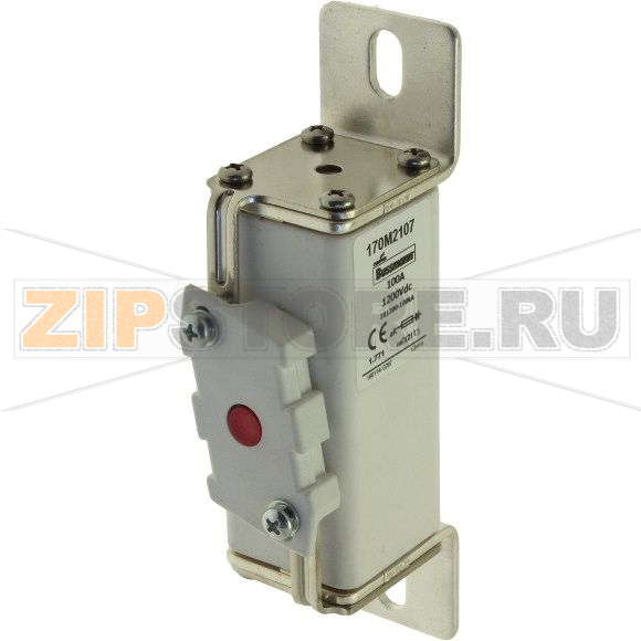 Предохранитель, 100 A, DC 1200 В, 50 кА, size 1, 39x66x164 мм, aR, IEC Eaton FUSE 100A 1200VDC 