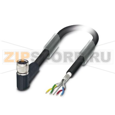 Системный кабель шины Phoenix Contact SAC-4P-20,0-950/M 8FR INTERBUS, 4-полюсн., PUR без галогенов, черный RAL 9005, экранирован., свободный конец, к Гнездо угловой M8, Длина кабеля: 20 м.Минимальный заказ: 1 шт.Упаковка: 1 шт.
