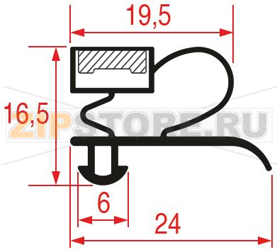 GUARNIZIONE AD INCASTRO 1225x665 mm 