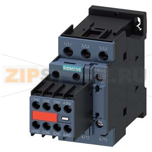 КОНТАКТОР, 3 ПОЛ., AC-3, 15КВТ/400V, 2NO+2NC, AC 110V 50HZ 120V 60HZ, W. PLUGGED-IN ВАРИСТОР 3POLE, SZ. S0 ВИНТОВЫЕ КЛЕММЫ Siemens 3RT2027-1CK64-3MA0 