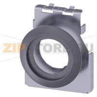 Адаптер для установки исполнительных механизмов и сигнализаторов, 22 мм, в монтажное отверстие 30,5 мм, металл, матовый, с уплотнением Siemens 3SU1960-0KB10-0AA0