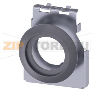 Адаптер для установки исполнительных механизмов и сигнализаторов, 22 мм, в монтажное отверстие 30,5 мм, металл, матовый, с уплотнением Siemens 3SU1960-0KB10-0AA0 