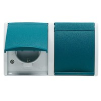 Розетка 16 А, 250 В, IP44, монтаж: открытый, альпийский белый ABB 2CKA002083A0833