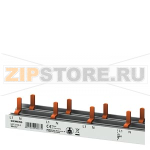 Компактная Pin шина, 10mm2 сечение: 1p/N УОДП 5SM6 + комп. устр.  1-пол. защ.от прикосн. 1000mm обрезаемая Siemens 5ST3776-0 