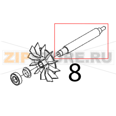Albero motore vent. Sirman TC 12 E Albero motore vent. Sirman TC 12 EЗапчасть на деталировке под номером: 8