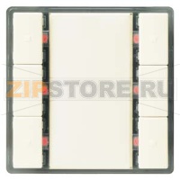 UP 223/14 - Выключатель кнопочный UP 223/14 DELTA i-system, тройной (6 кнопок), с LED индикацией и термодатчиком, титановобелый (active, BTI, требует BTM UP 117) Siemens 5WG1223-2AB14