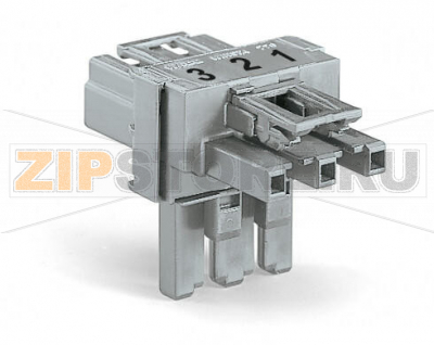 Т-образный распределительный соединитель; 3-пол.; Код. B; 1 вход; 2 вывода; 3 фиксирующих рычага; для тонких проволочных выводов; серые Wago 770-970 Protected against mismating and maintenance-freeAdditional variable coding is possible.Components can be clearly printed on and color-coded to meet custom requirements....