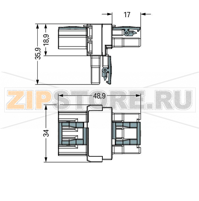 Т-образный распределительный соединитель; 3-пол.; Код. B; 1 вход; 2 вывода; 3 фиксирующих рычага; для тонких проволочных выводов; серые Wago 770-970 Protected against mismating and maintenance-freeAdditional variable coding is possible.Components can be clearly printed on and color-coded to meet custom requirements....