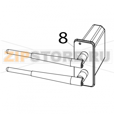 Slot-in Wi-Fi + BT combo module (US) TSC MX241P Slot-in Wi-Fi + BT combo module (US) TSC MX241PЗапчасть на деталировке под номером: 8
