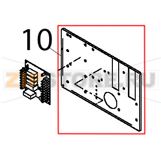 Piastra supporto componenti cassetta elettrica Teikos TS601 Piastra supporto componenti cassetta elettrica Teikos TS601Запчасть на деталировке под номером: 10