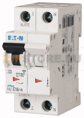 Выключатель автоматический 63А, кривая откл. D, 1+N полюс, откл. способ. 15 кА Eaton FAZ-D63/1N 