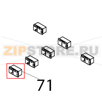 Pulsante rigenerazione resine domino Teikos TS820 Pulsante rigenerazione resine domino Teikos TS820Запчасть на деталировке под номером: 71