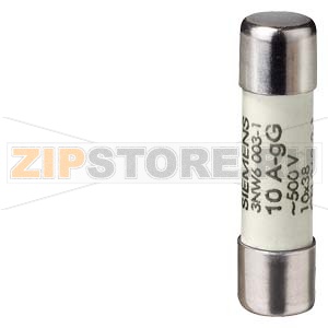 ЦИЛИНДРИЧЕСКАЯ ПЛАВКАЯ ВСТАВКА GG ACC. TO FRENCH STANDARD (NFC) БЕЗ ИНДИКАЦИИ ТР 10X38 MM, 500 V 0.5 A Siemens 3NW6000-1 